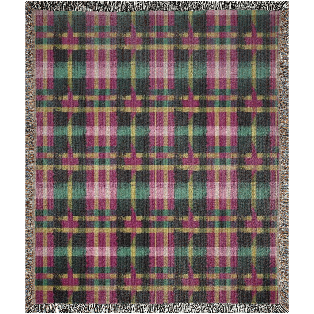 Vampire Art Grunge Premium 100% Cotton Soft Woven Blankets/Throws - Scottish Tartan