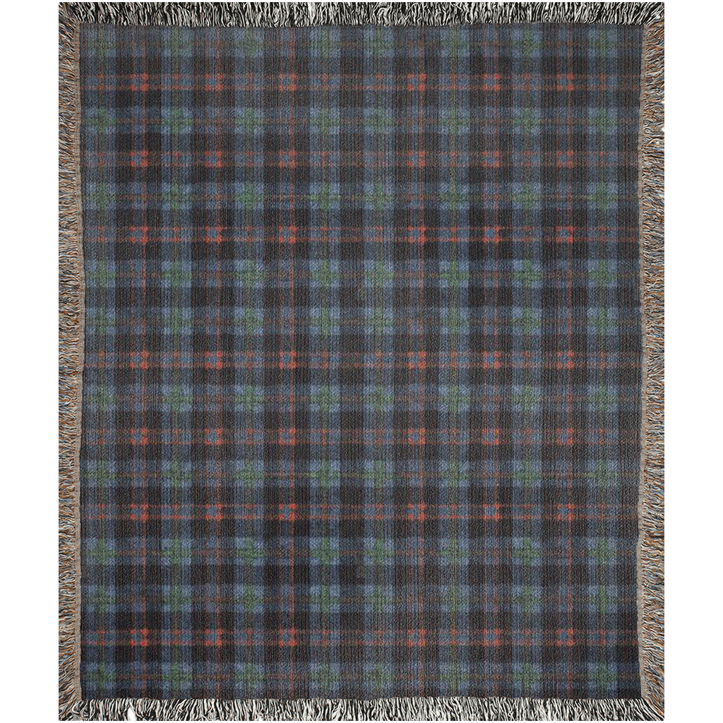 Vampire Art Grunge Premium 100% Cotton Soft Woven Blankets/Throws - Somerled Scottish Tartan