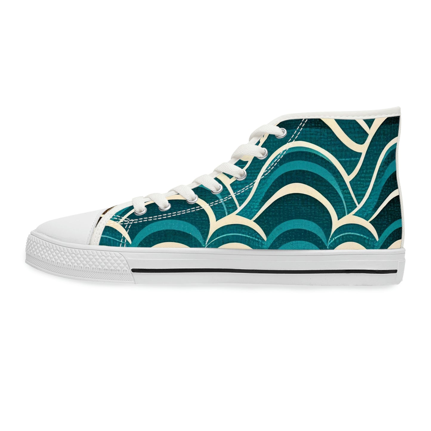 Women's Grunge High Top Sneakers - Waves