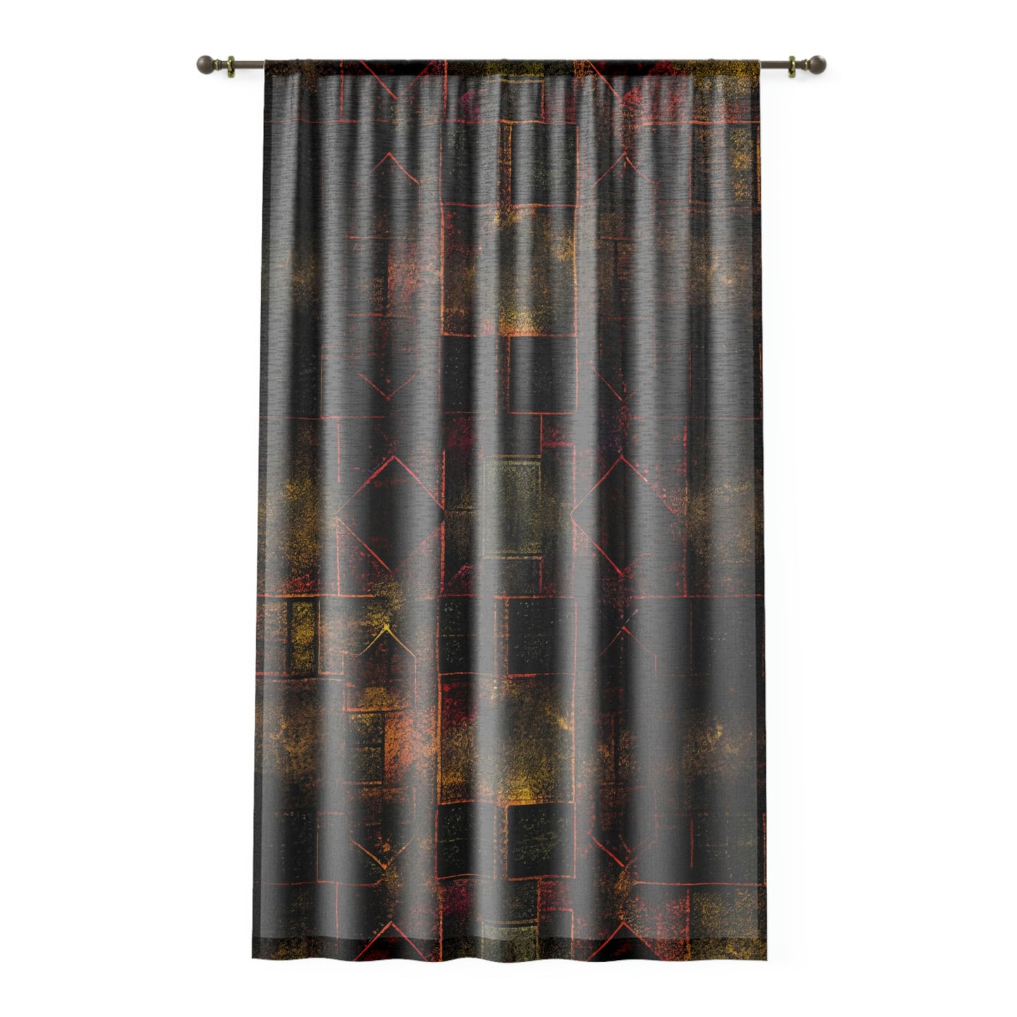 Vampire Art Grunge Window Curtain - Geometric