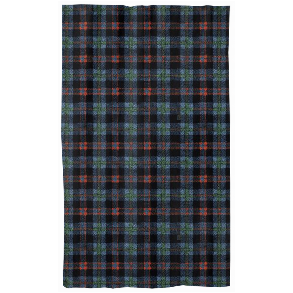 Vampire Art Grunge Window Curtain - Somerled Scottish Tartan - Sheer or Blackout - Single or Double Panel