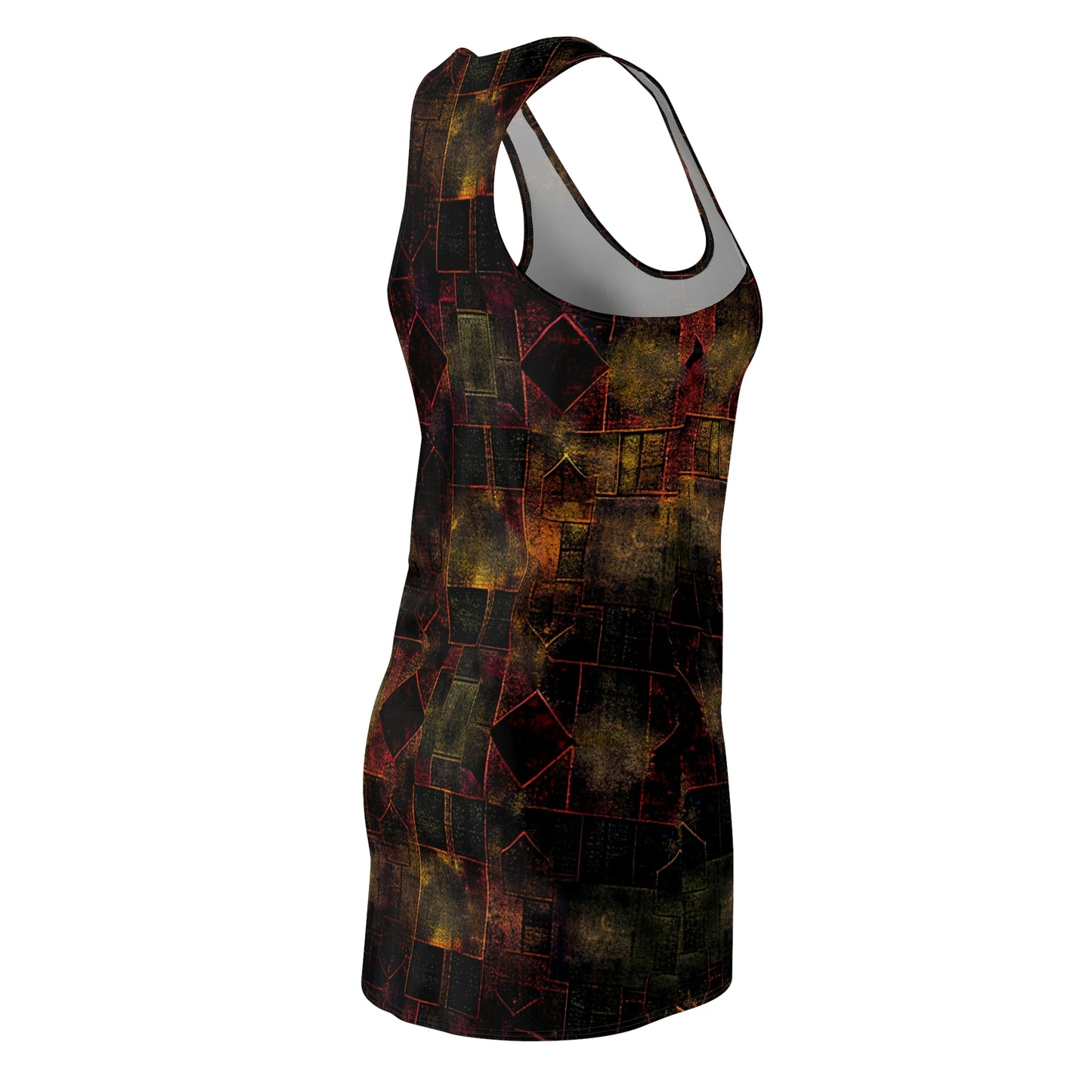 Vampire Art Grunge Women's Racerback Dress - Geometric Patterns