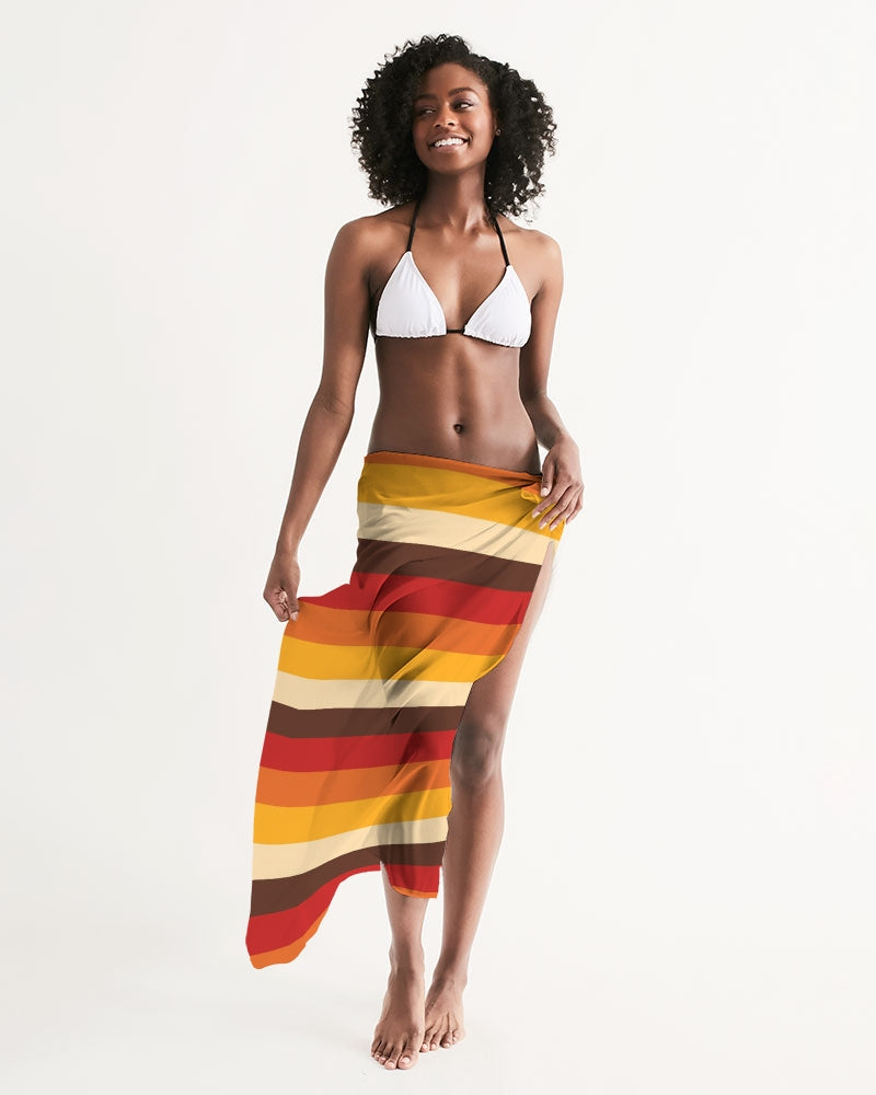 Vampire Art Beach Swim Cover-Up - Sixties Stripes