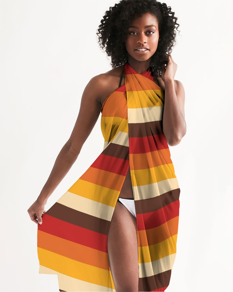 Vampire Art Beach Swim Cover-Up - Sixties Stripes