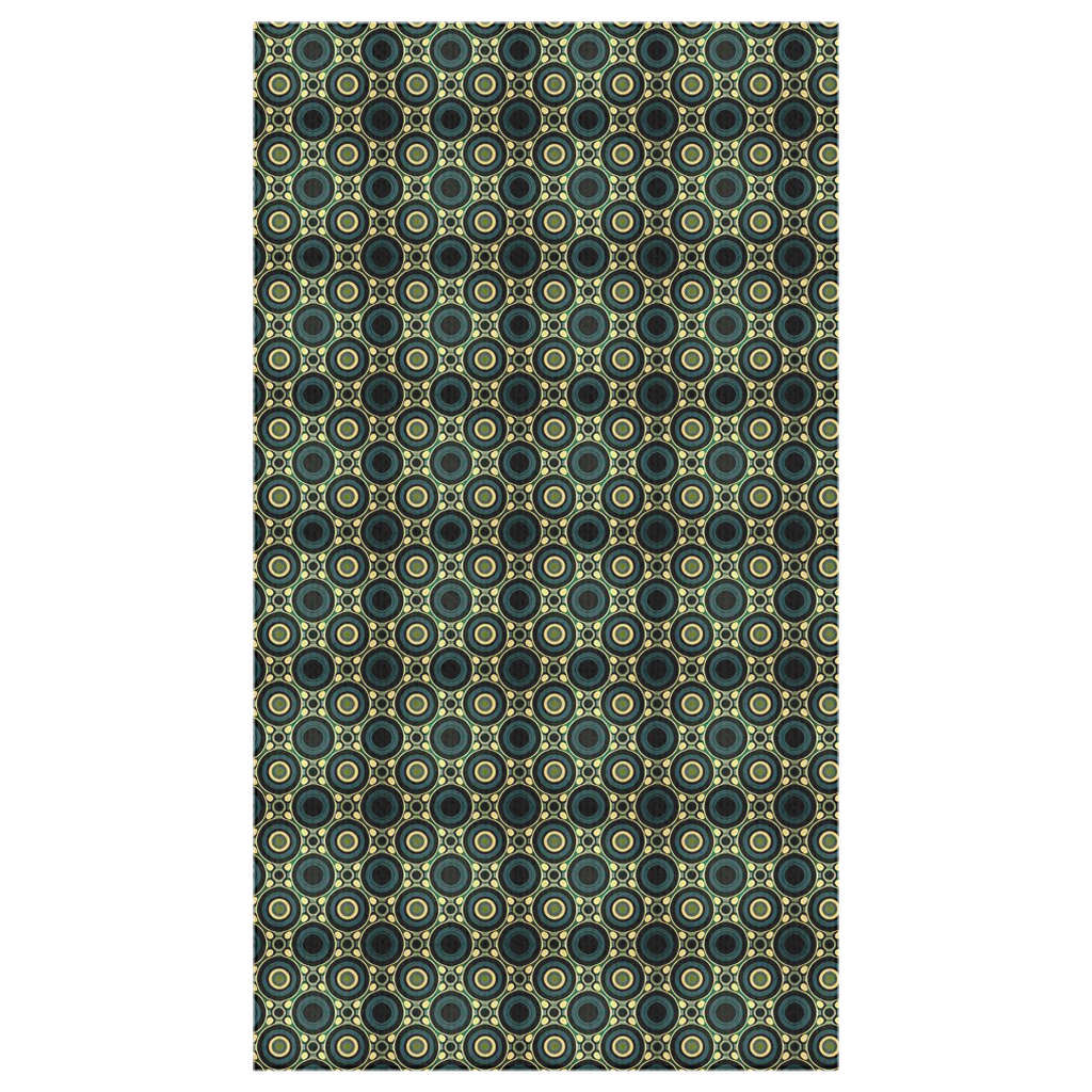 Vampire Art Grunge Sixties Green 100% Cotton Tablecloths - square or rectangular up to 259cm/102inch length