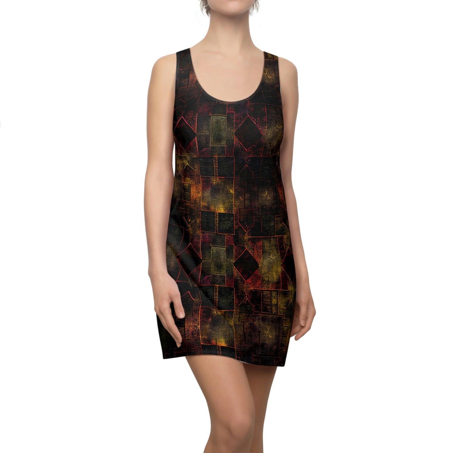 Vampire Art Grunge Women's Racerback Dress - Geometric Patterns