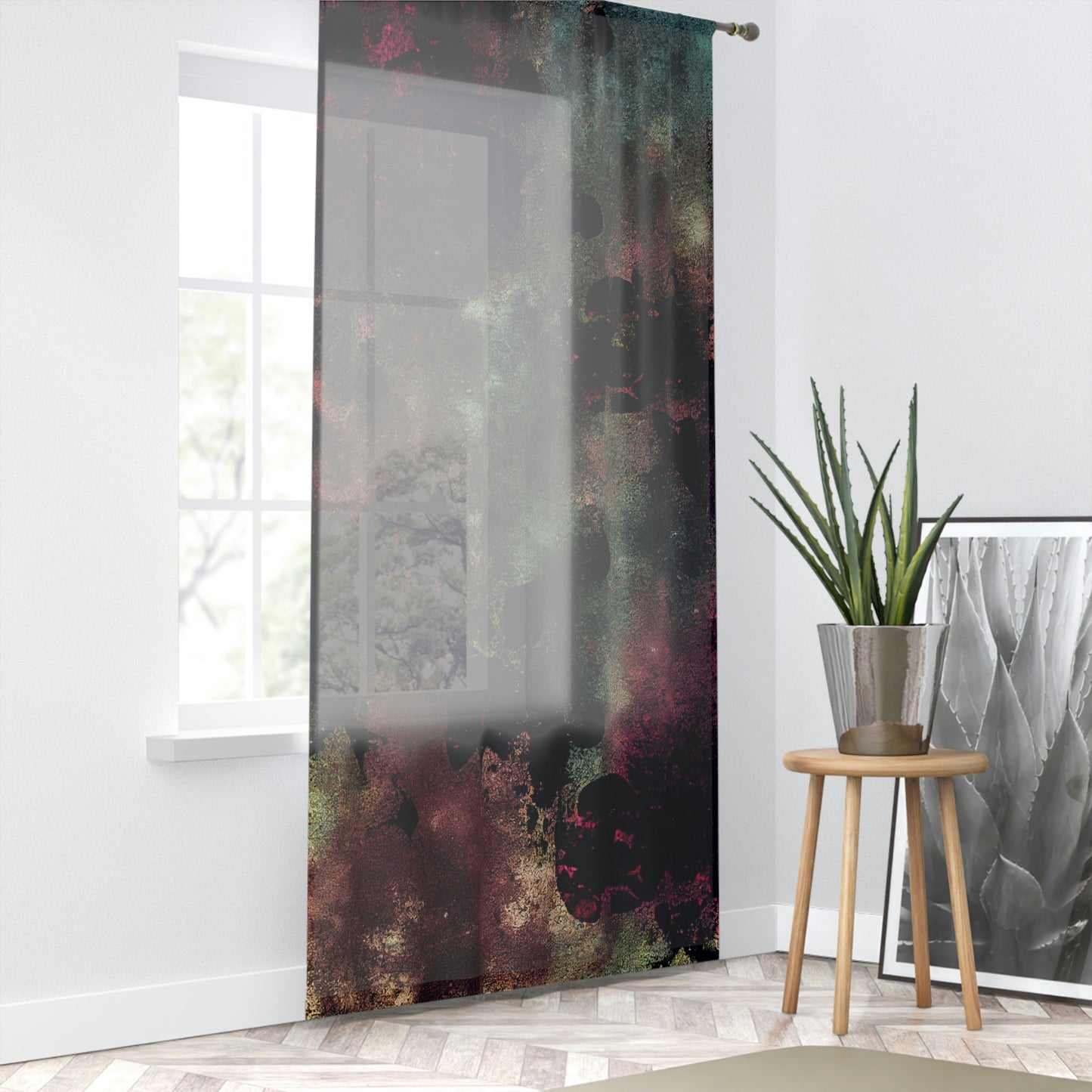 Vampire Art Grunge Window Curtain - Clouds