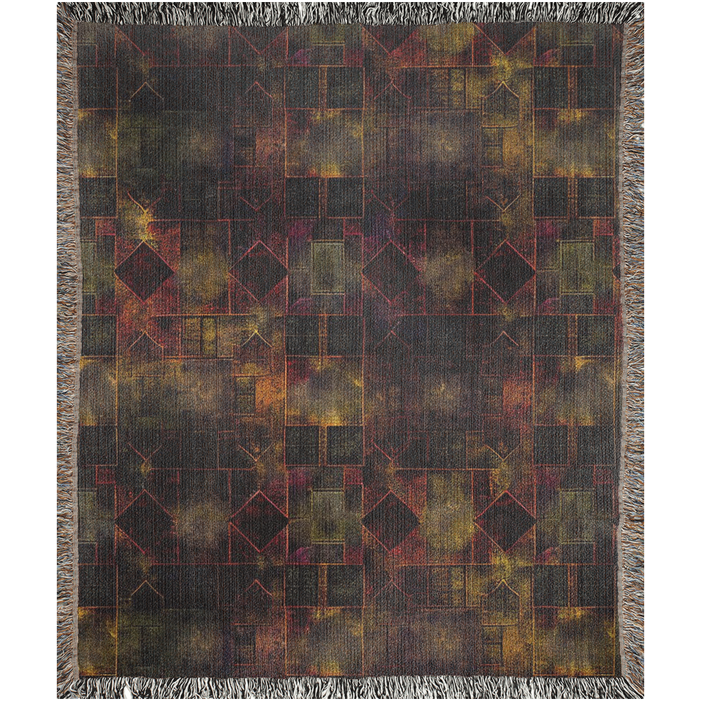 Vampire Art Grunge Premium 100% Cotton Soft Woven Blankets/Throws - Geometric Patterns