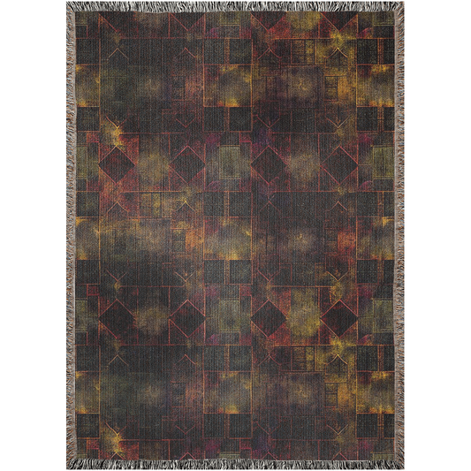 Vampire Art Grunge Premium 100% Cotton Soft Woven Blankets/Throws - Geometric Patterns