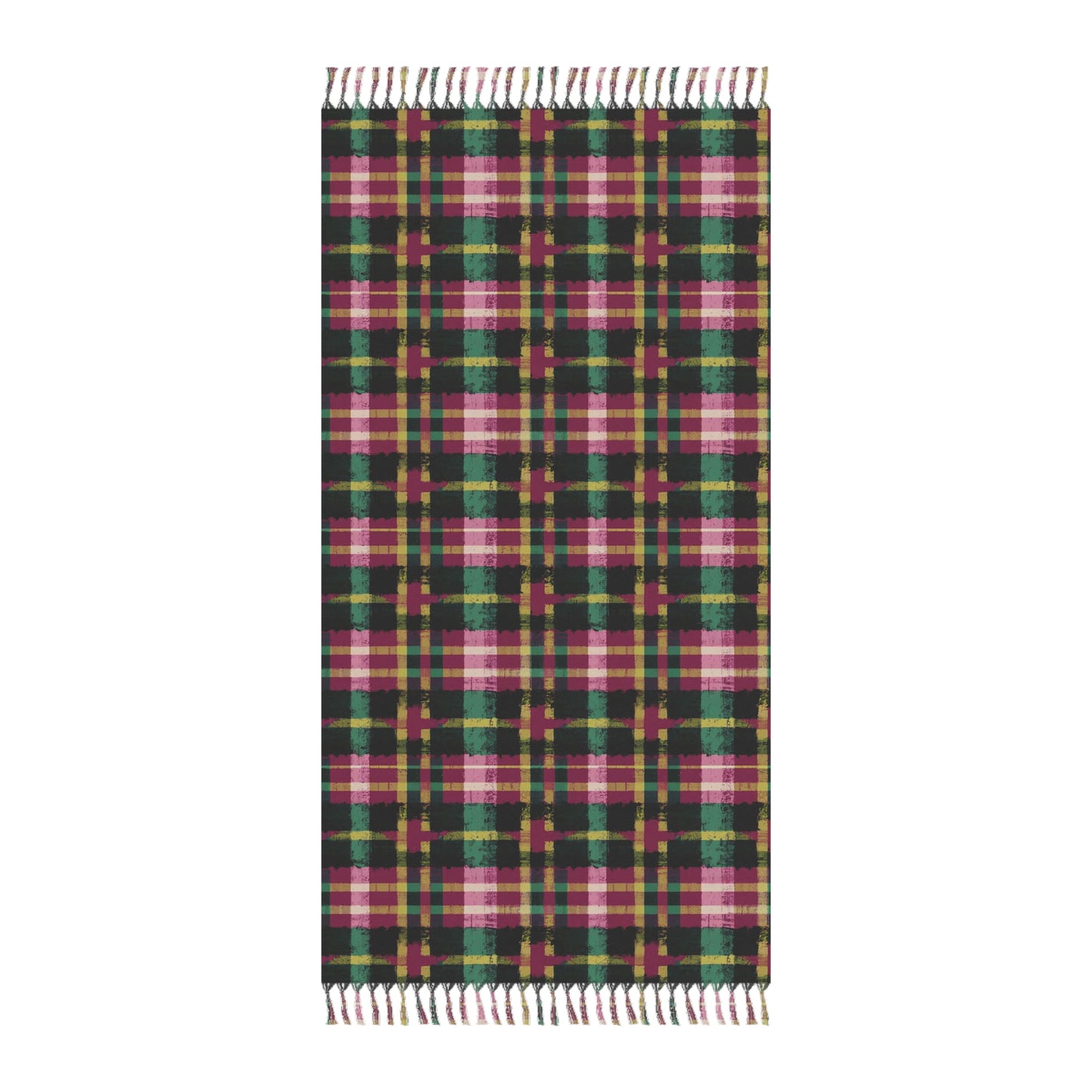 Vampire Art Grunge Scottish Tartan Boho Beach Cloth Towel