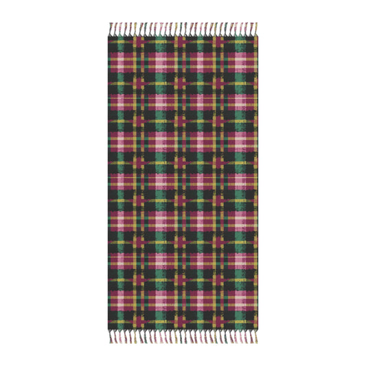 Vampire Art Grunge Scottish Tartan Boho Beach Cloth Towel