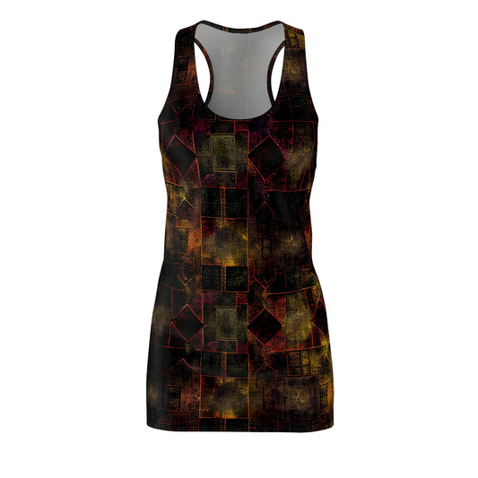 Vampire Art Grunge Women's Racerback Dress - Geometric Patterns