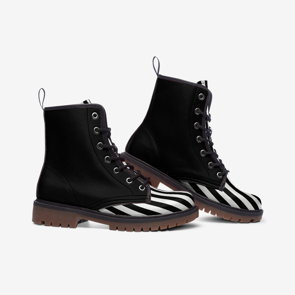 Vampire Victorian Stripes & Black Casual Leather Lightweight boots MT