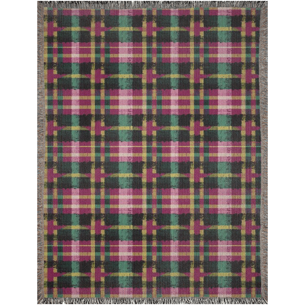 Vampire Art Grunge Premium 100% Cotton Soft Woven Blankets/Throws - Scottish Tartan