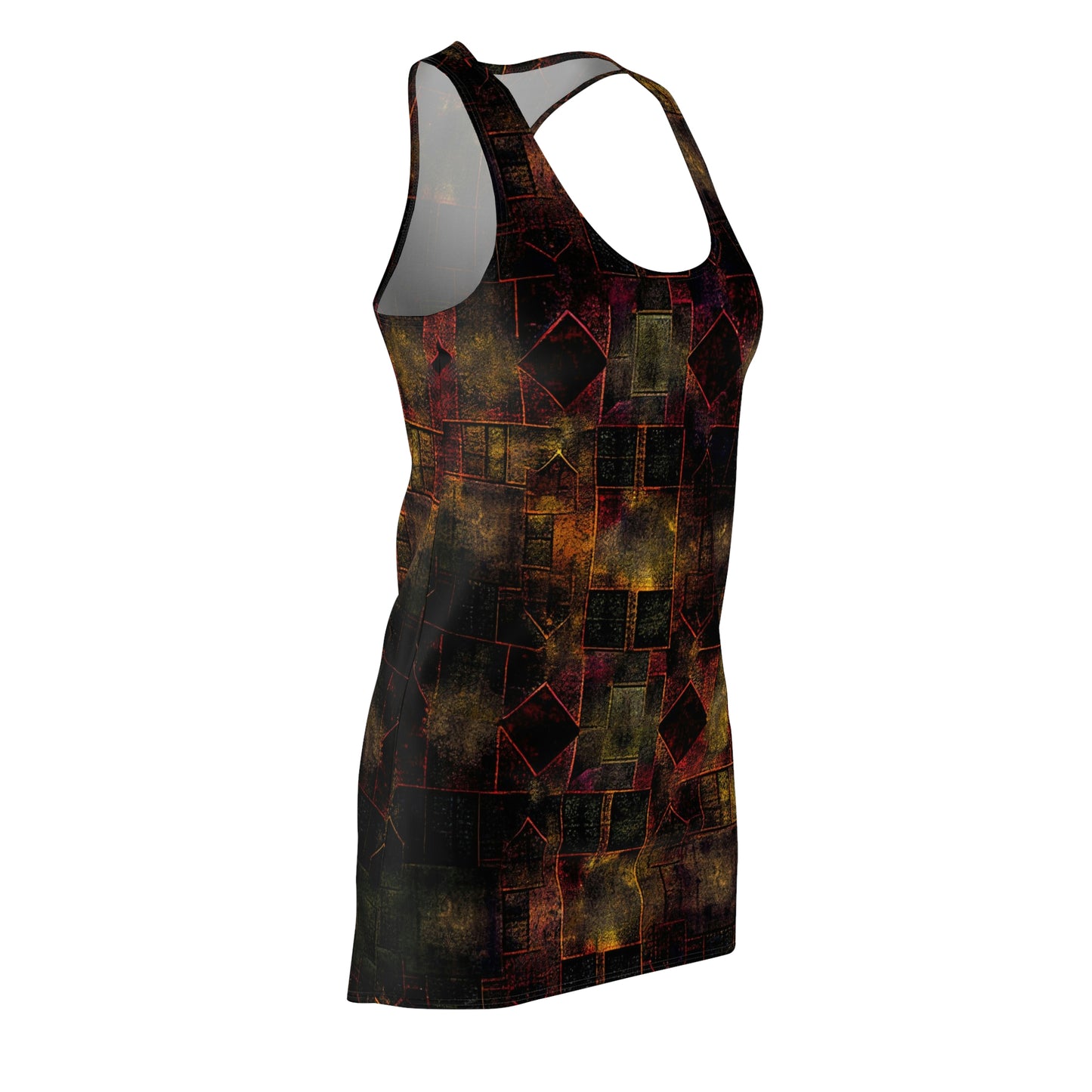 Vampire Art Grunge Women's Racerback Dress - Geometric Patterns