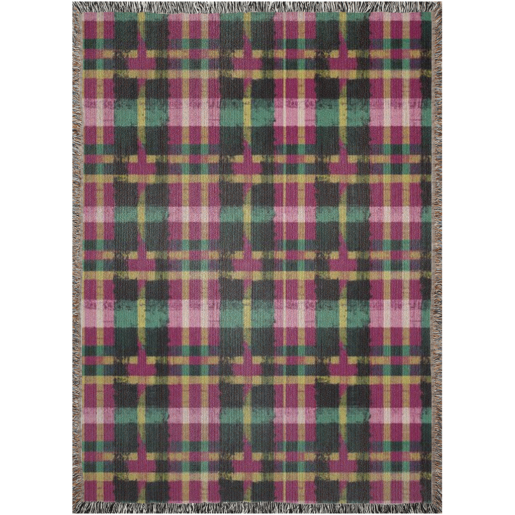 Vampire Art Grunge Premium 100% Cotton Soft Woven Blankets/Throws - Scottish Tartan